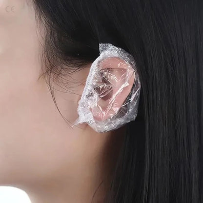 Waterproof Transparent Ear Protection Shield for Hair Dyeing