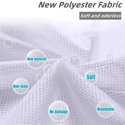 Large Capacity Drawstring Mesh Laundry Bag - 4 Sizes Available