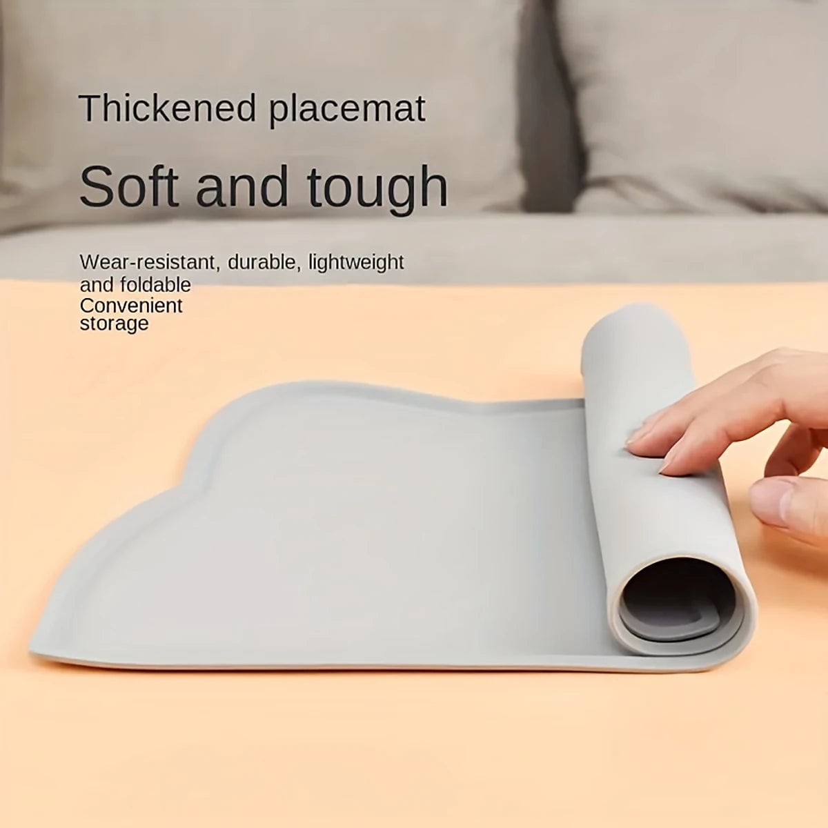 Silicone Non-Slip Pet Feeding Mat - Dog Cat Food Water Bowl Placemat