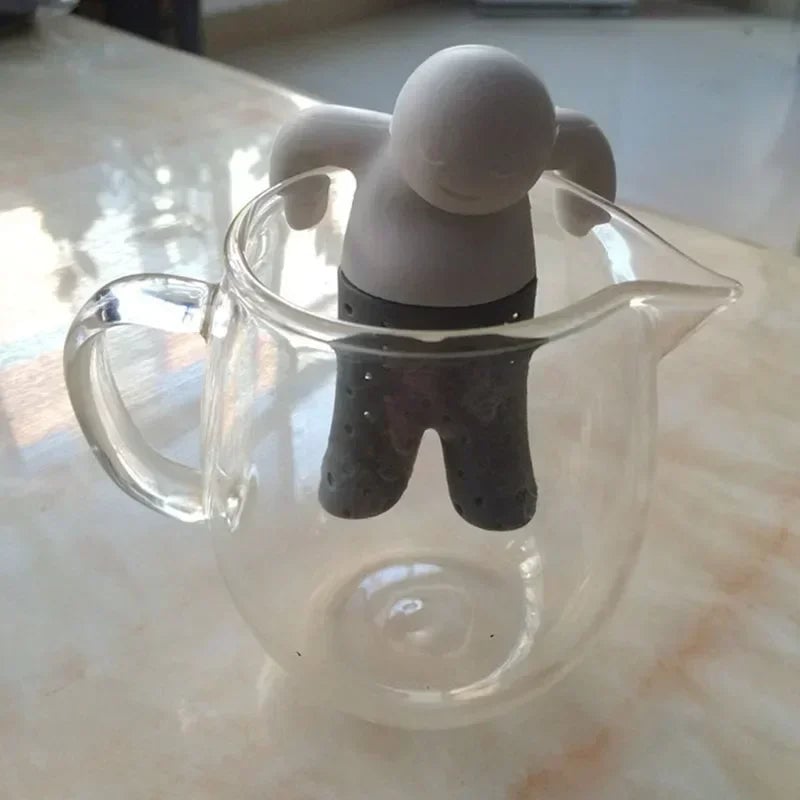 Food Grade Silicone Person Shaped Tea Infuser Strainer Bag