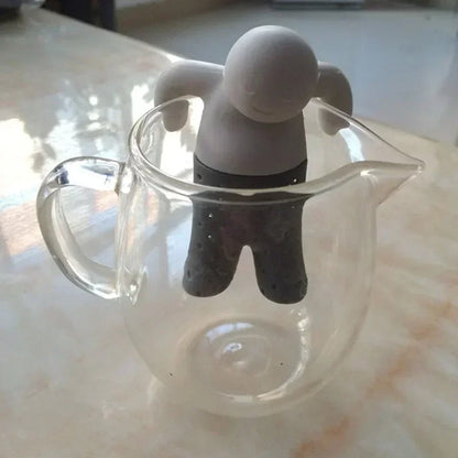 Food Grade Silicone Person Shaped Tea Infuser Strainer Bag