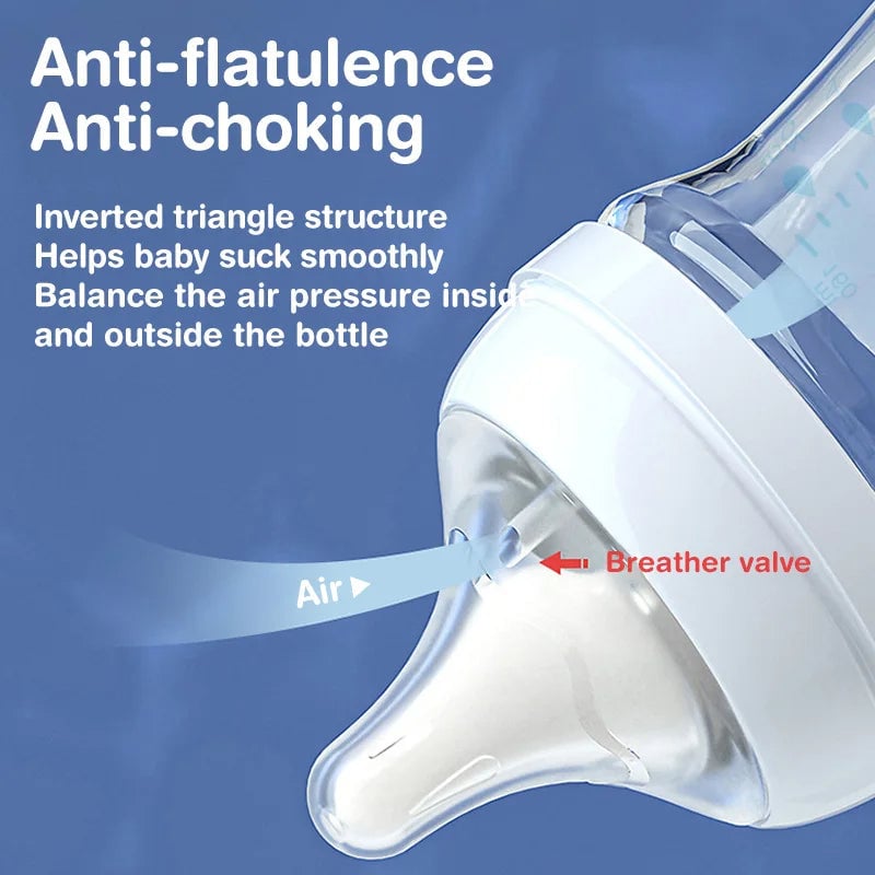 MAMIJOY Anti-Choke Glass Baby Bottles 90/160ML BPA Free 0-3 Months