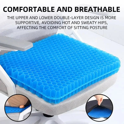 Gel Seat Cushion Honeycomb Design Pressure Relief Tailbone Pain