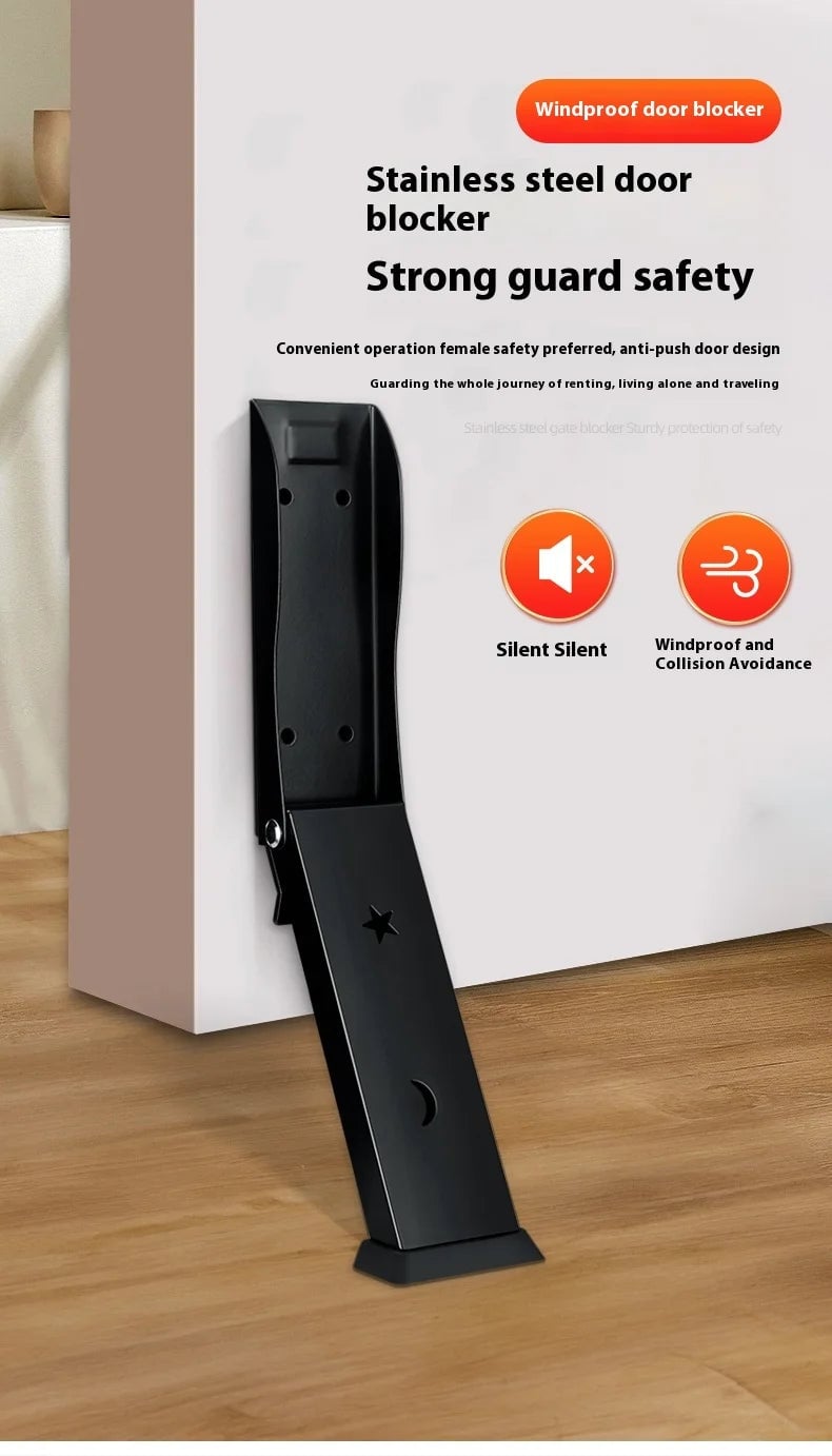 No-Drill Door Stopper Wall Protector Bumper - Easy Install