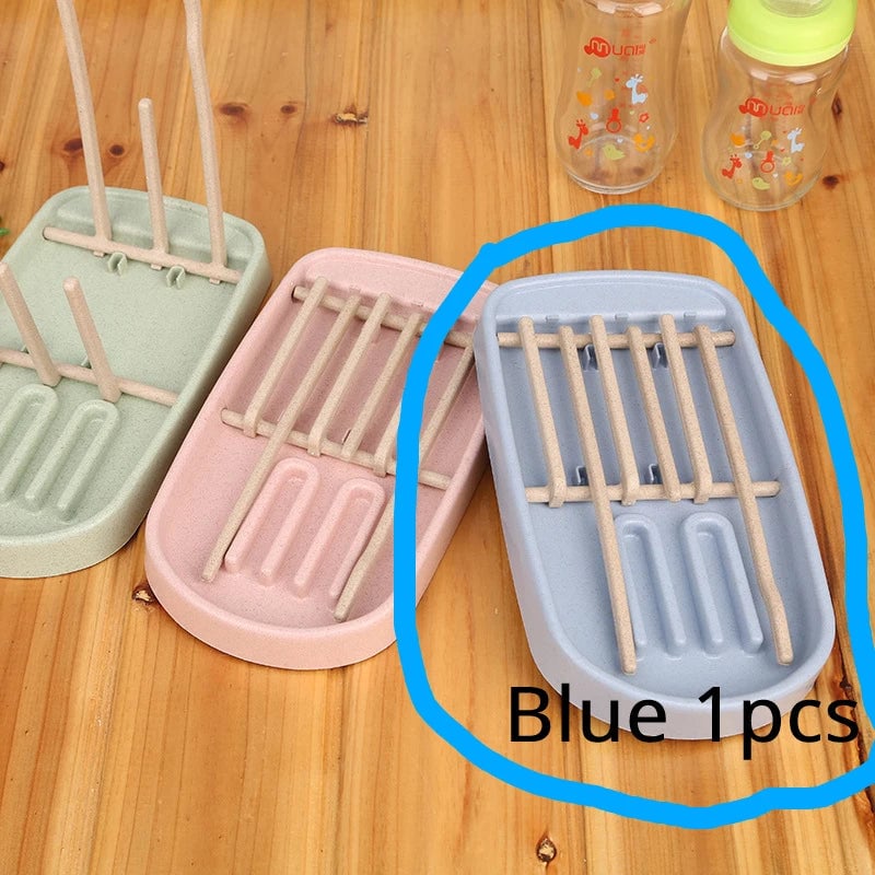 Wheat Straw Baby Bottle Drying Rack Feeding Cup Storage Holder