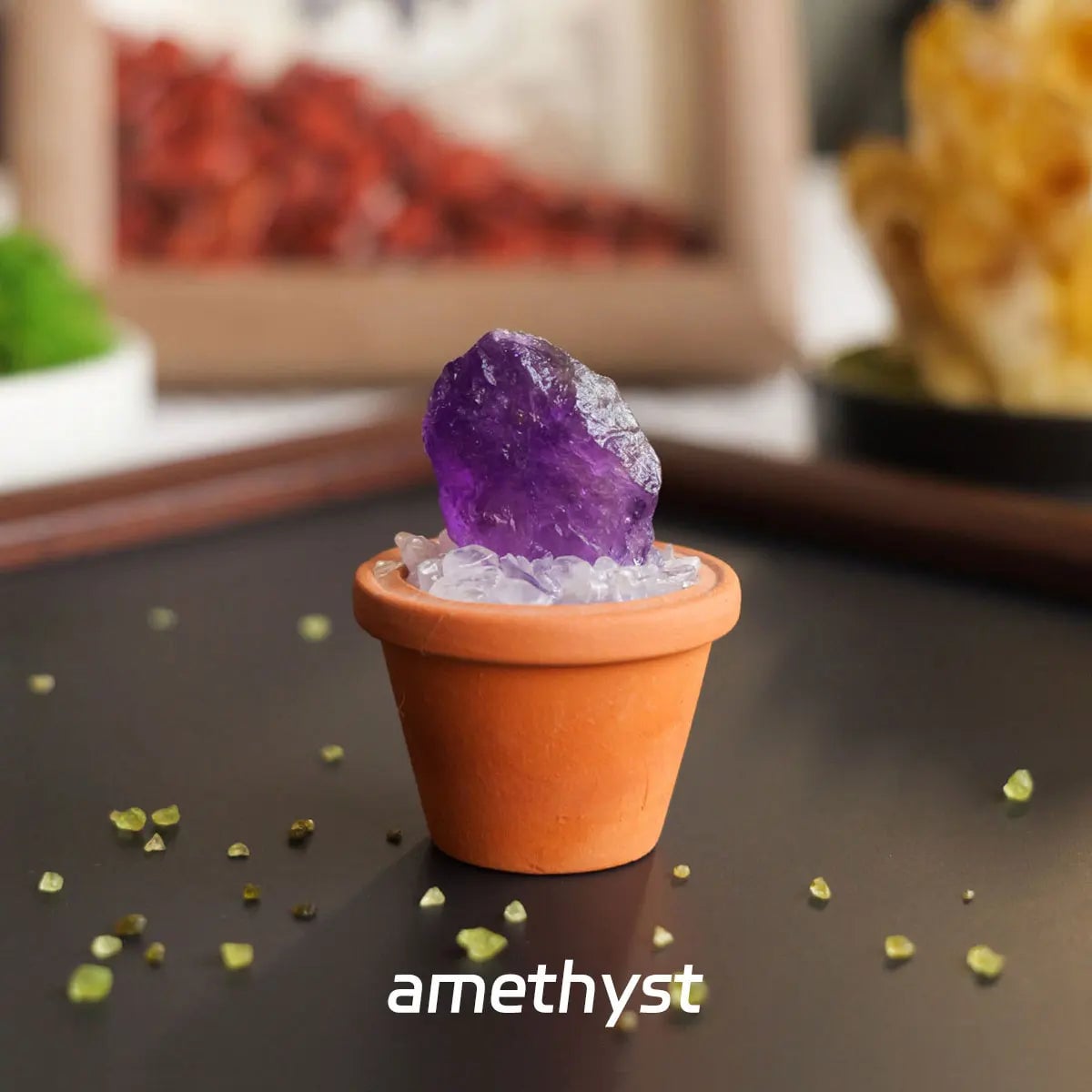 Natural Amethyst Quartz Crystal Stones - Healing Gemstones Feng Shui