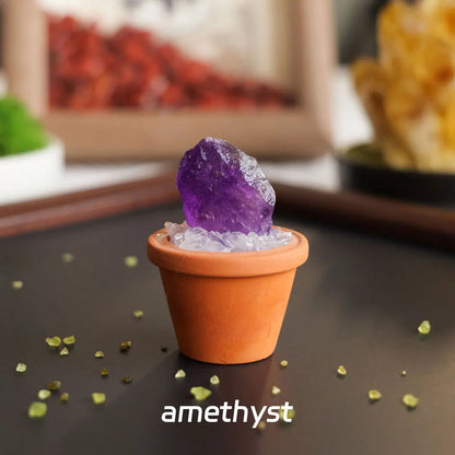 Natural Amethyst Quartz Crystal Stones - Healing Gemstones Feng Shui