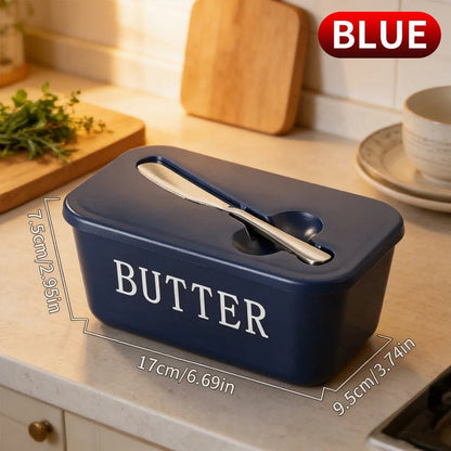 Large Capacity Butter Cheese Storage Box with Tools - Fridge Organizer
