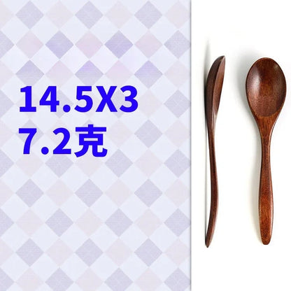 Anti-Scald Wooden Stirring Spoons - Heat-Resistant Tea Coffee Utensil