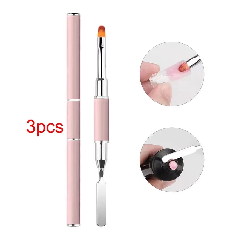 2-in-1 Gel Brush Picker Nail Spatula Tool for Acrylic Extensions