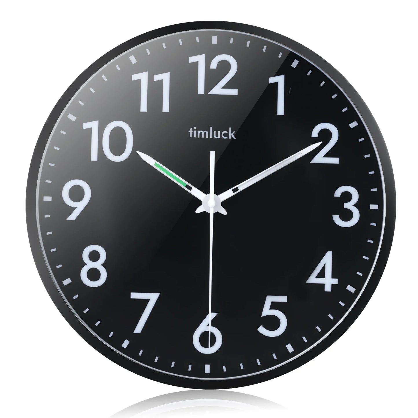 Silent LED Wall Clock Light Sensor Auto-Illuminated Non-Ticking