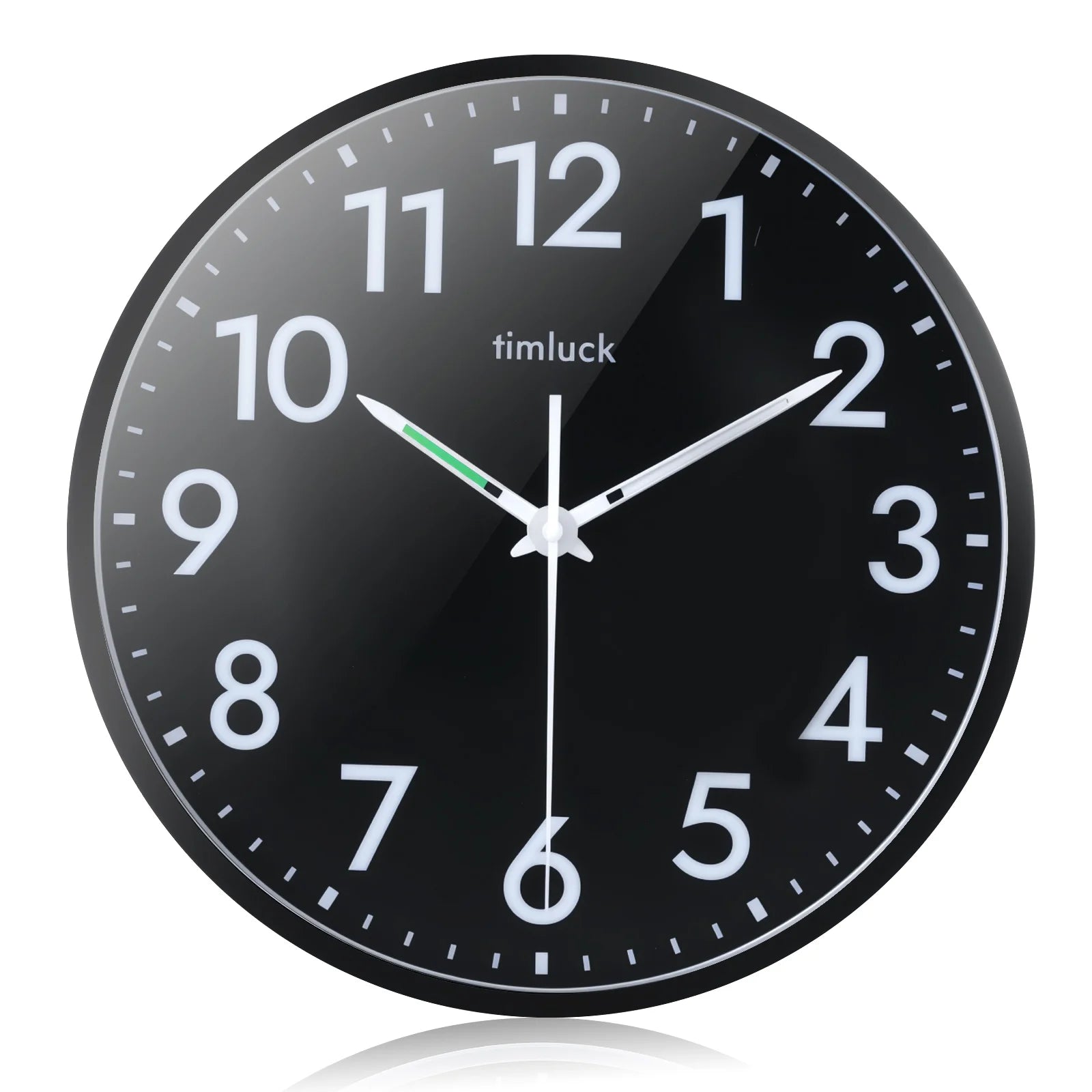 Silent LED Wall Clock Light Sensor Auto-Illuminated Non-Ticking