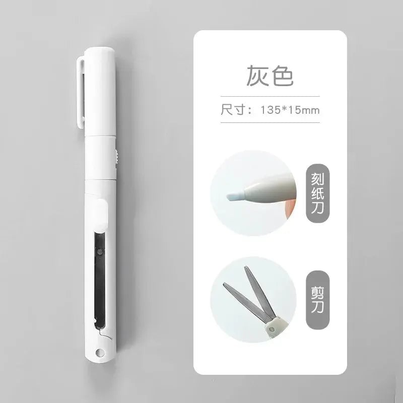 Multi-Function Folding Scissors Mini Engraving Knife Paper Trimmer