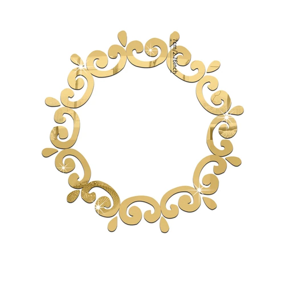 3D Acrylic Mirror Lace Wall Stickers - ECO-Friendly Decor Decals