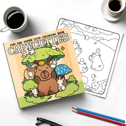 CAPYCUTIES Bold-Easy Patterns Adult Coloring Book - Cute Drawing Gift
