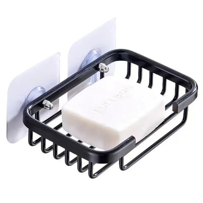 Gold Self Adhesive Soap Dish Holder - Hanging Drain Rack Shower