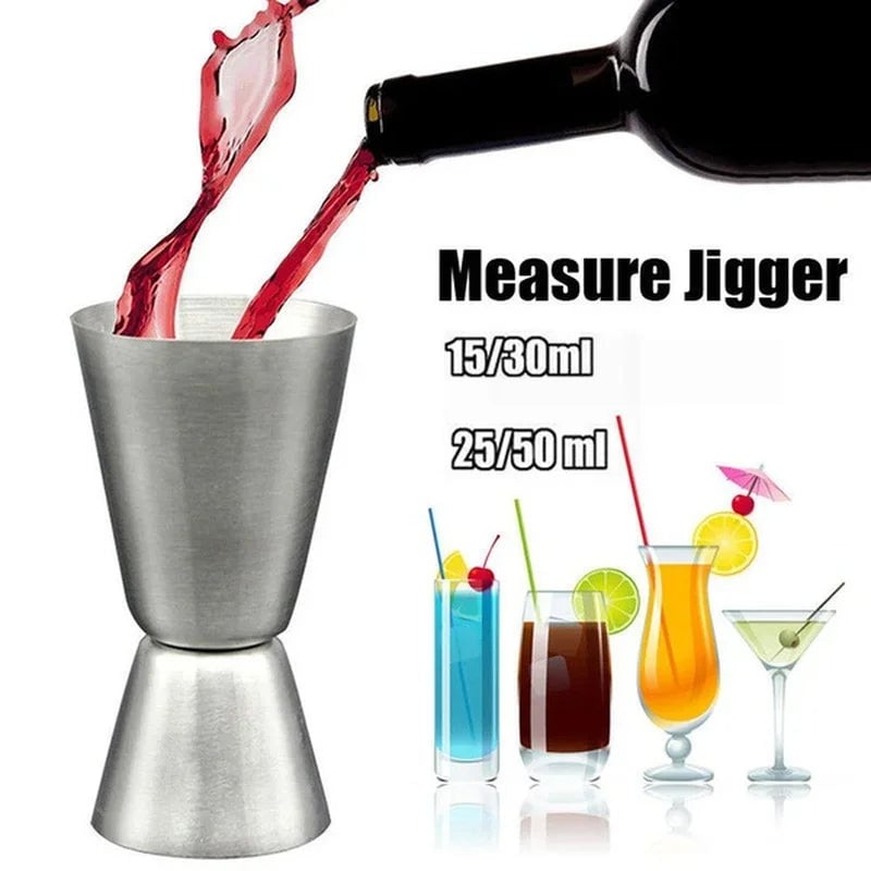 Stainless Steel Cocktail Jigger 15/30ml 25/50ml Dual Measure Cup