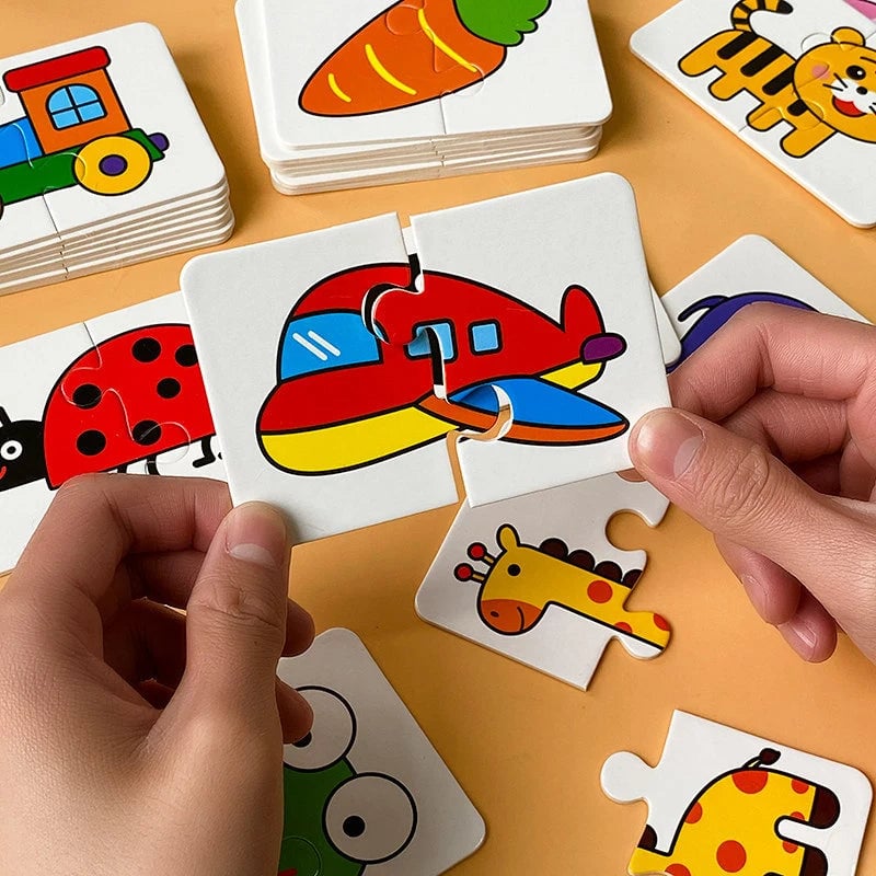 Montessori Learning Cards - Cognitive Development Educational Puzzles
