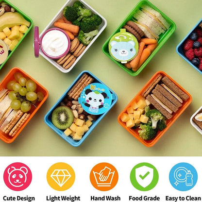 Mini Animal Fruit Forks Kids Set Silicone Vegetable Cutter Dividers