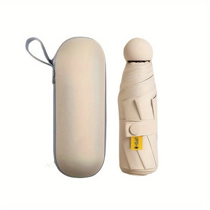 Portable Mini Umbrella 6 Ribs Anti-UV Coating Sun Rain Protection