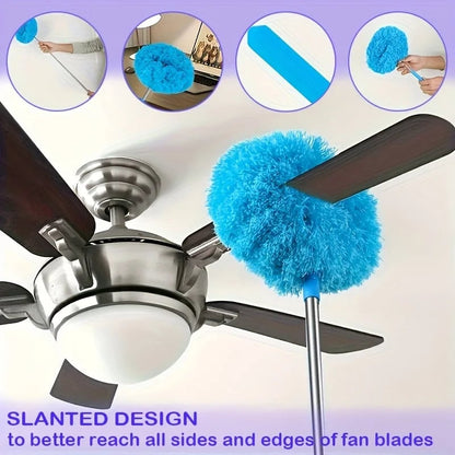 Reusable Microfiber Ceiling Fan Duster Set - Dust Lock Technology