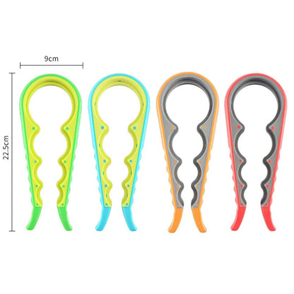 4-in-1 Kitchen Tool: Jar Gripper Lid Opener Can Opener Bottle Opener