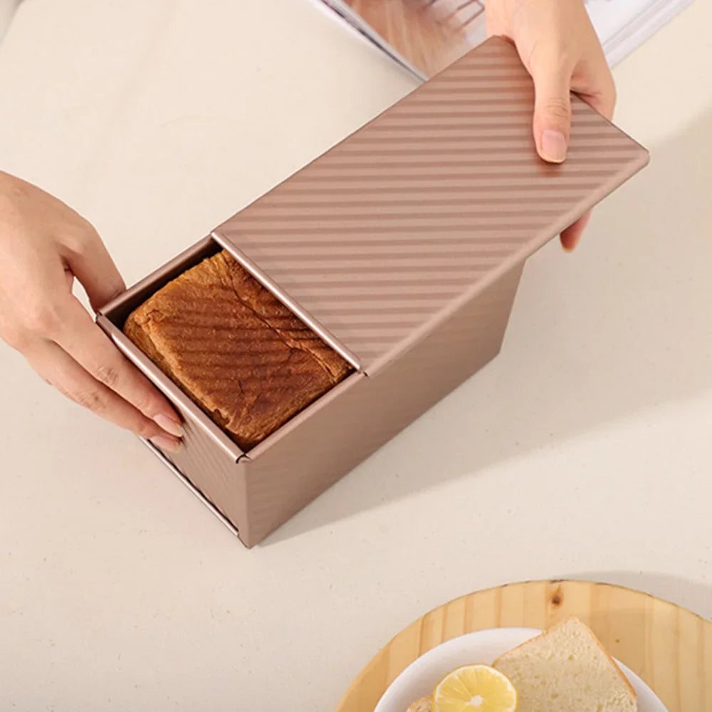 Non-Stick Loaf Pan with Lid - Oven Safe Bread Baking Pan