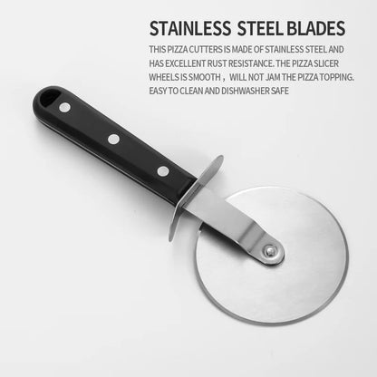 Stainless Steel Pizza Cutter 9cm Wheel POM Handle Slicer