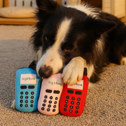 Phone Shaped Squeaky Pet Toys - Durable Interactive Training Chew
