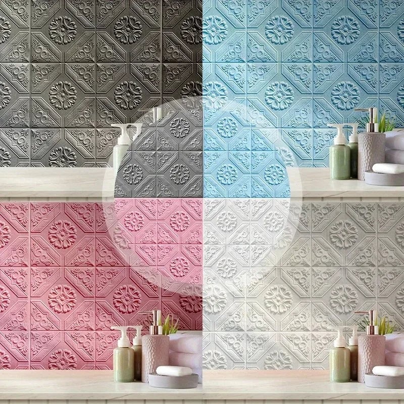 3D Self Adhesive Waterproof Ceiling Wallpaper 35x35cm Tiles 5-10pcs