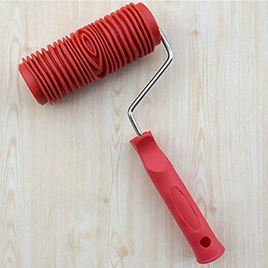 Wood Grain Pattern Paint Roller with Handle - DIY Texture Tool