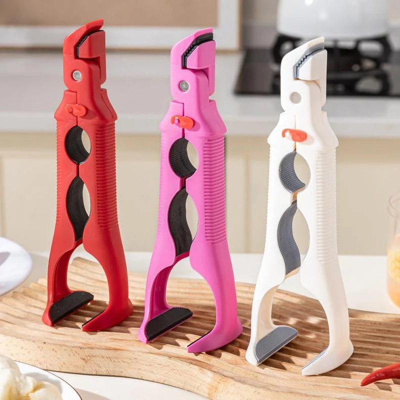 Anti Slip Home Kitchen Silicone Anti Scalding Clip 3-in-1 Anti Scalding Clip Tray Holder Bowl Holder Multifunctional Tray…
