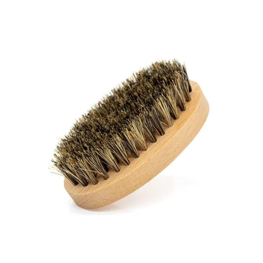 Soft Boar Bristle Beard Brush - Oval Grooming Brush for Men