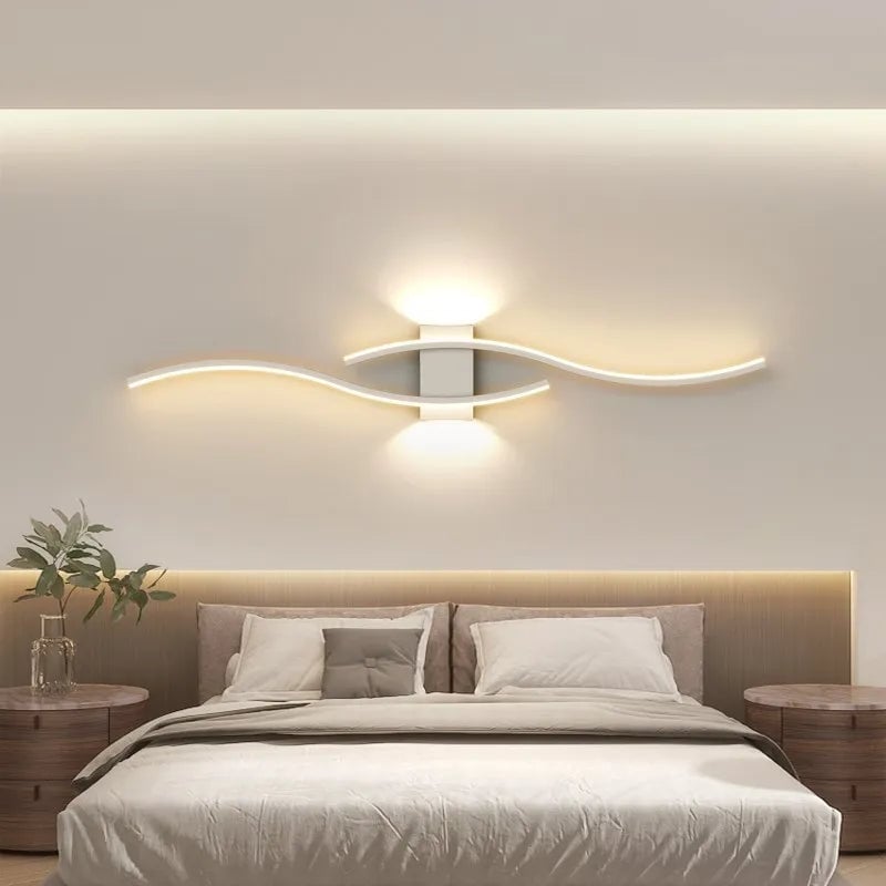 LED Long Strip Wall Lamp - Modern TV Background Light for Bedroom