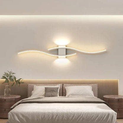 LED Long Strip Wall Lamp - Modern TV Background Light for Bedroom