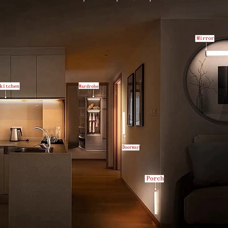 LED Motion Sensor Light USB-C Rechargeable Wireless Night Lamp