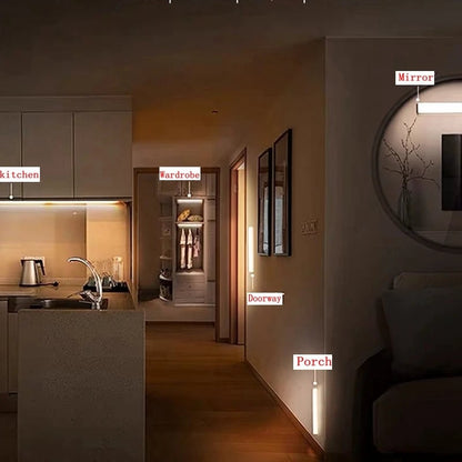 LED Motion Sensor Light USB-C Rechargeable Wireless Night Lamp