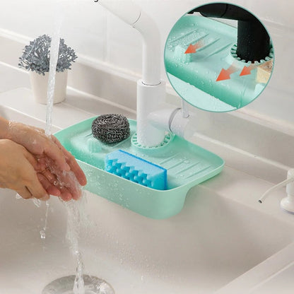 Rubber Anti-Slip Faucet Drain Rack - Splash Proof Kitchen Mat