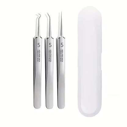 8-Piece Stainless Steel Acne Extraction Tool Kit - Professional