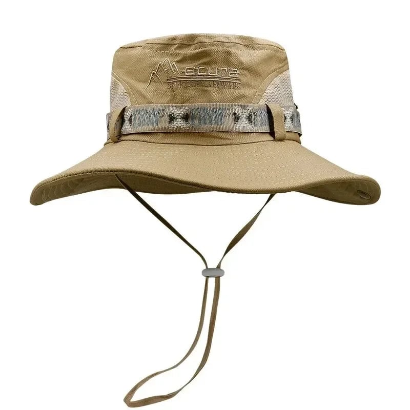 UV Protection Mesh Bucket Hat Wide Brim Panama Safari Fishing