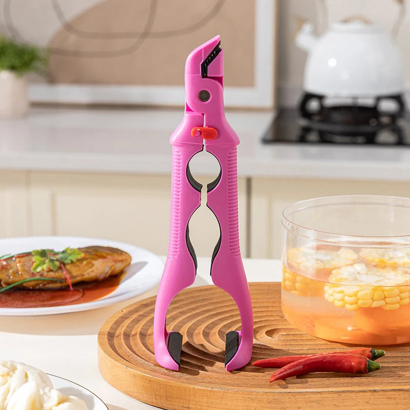 Anti Slip Home Kitchen Silicone Anti Scalding Clip 3-in-1 Anti Scalding Clip Tray Holder Bowl Holder Multifunctional Tray…