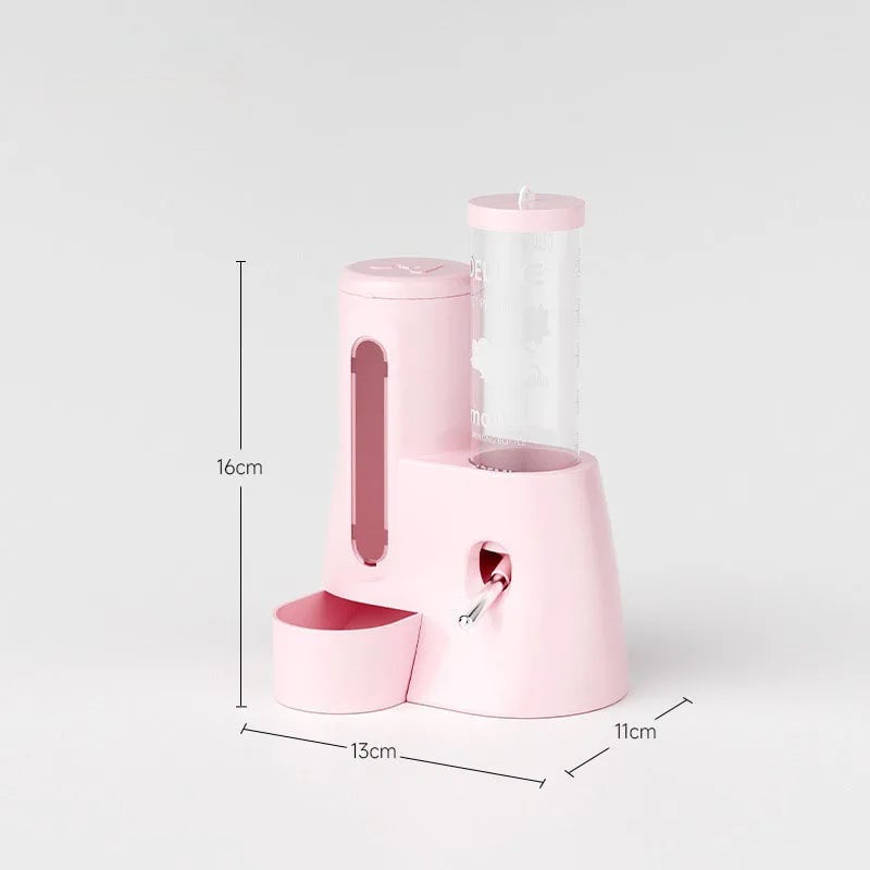 Automatic Hamster Feeder 2-in-1 Water Dispenser & Food Bowl
