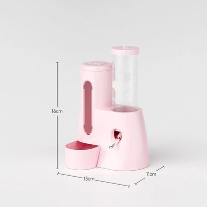 Automatic Hamster Feeder 2-in-1 Water Dispenser & Food Bowl