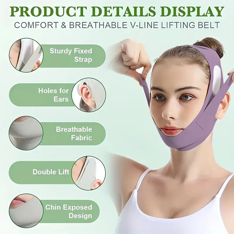 Graphene Fiber Face Lift Band - Double Chin Reducer Jawline Definer
