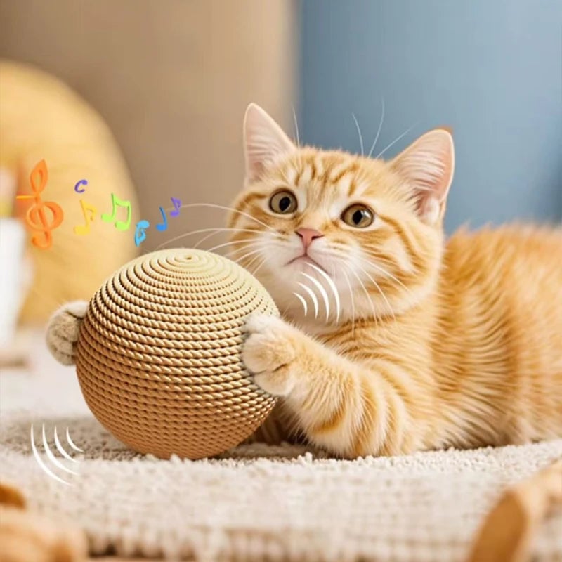Interactive Sisal Cat Scratching Ball - Teeth Cleaning Kitten Toy