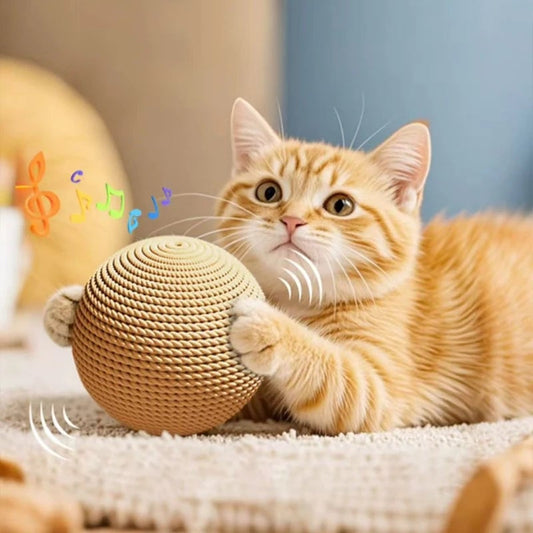 Interactive Sisal Cat Scratching Ball - Teeth Cleaning Kitten Toy