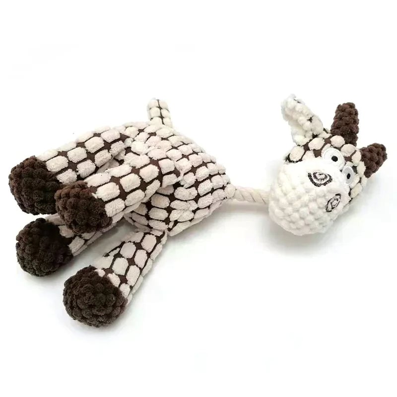 Corduroy Donkey Squeaky Dog Chew Toy - Plush Training Toy Puppy