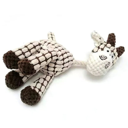 Corduroy Donkey Squeaky Dog Chew Toy - Plush Training Toy Puppy
