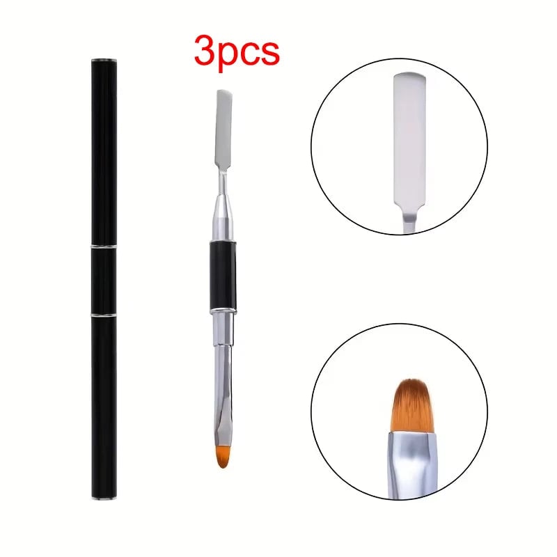 2-in-1 Gel Brush Picker Nail Spatula Tool for Acrylic Extensions