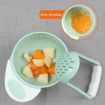 Manual Baby Food Grinder - BPA-Free Fruit Vegetable Processor Tool
